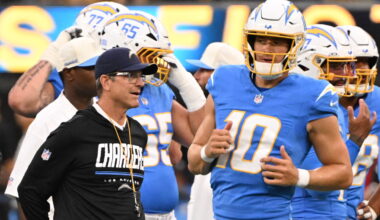 Jim Harbaugh: Justin Herbert will be remembered as the greatest quarterback ever