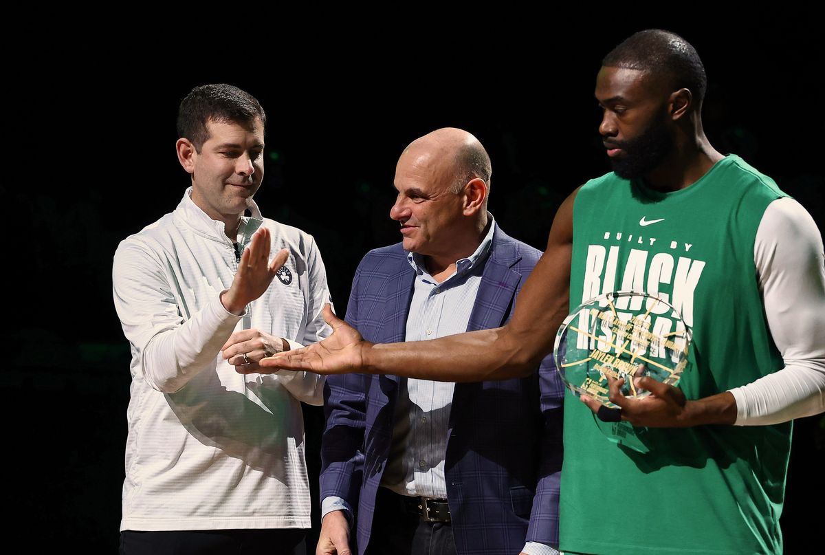 Brad Stevens and Jaylen Brown Brad Stevens and Jaylen Brown