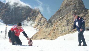 NFL legend Adam Vinatieri sets a Guinness World Record on top of a mountain