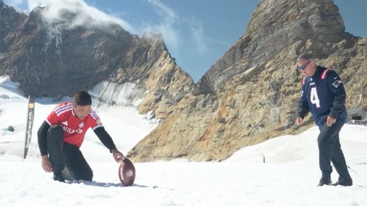 NFL legend Adam Vinatieri sets a Guinness World Record on top of a mountain