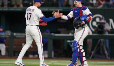 Rangers reach .500 again and tie for AL West lead with 7-3 victory over Red Sox