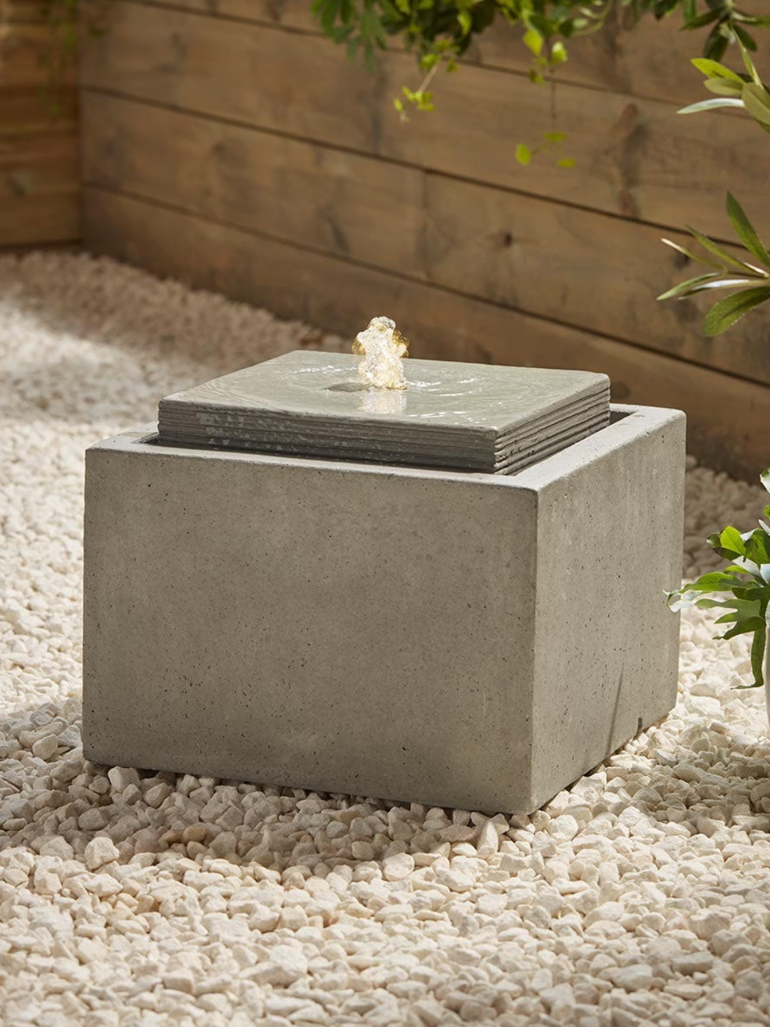 A square cement water feature from Cox &amp; Cox