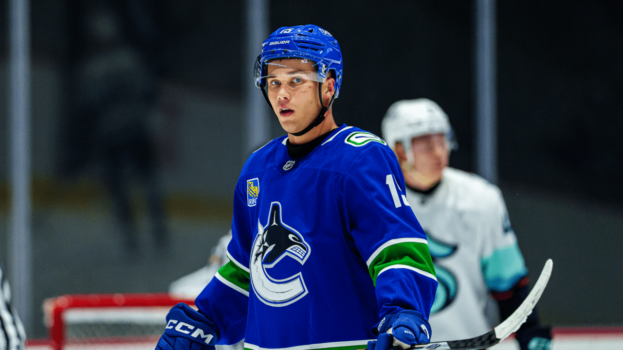Adam Novotný Scores in First Outing as a Canuck in Game 1 of Prospects Showcase