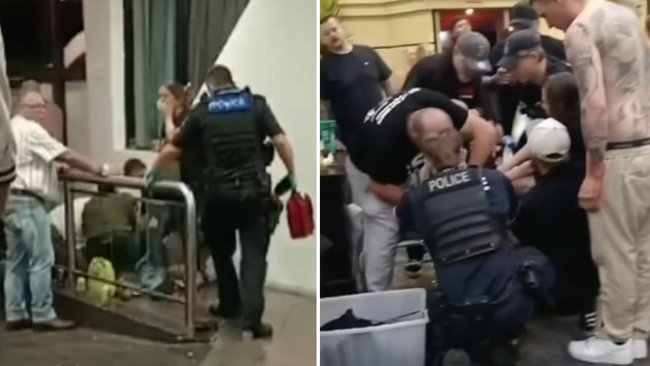 Footage from inside the pub moments after the shooting has circulated online.