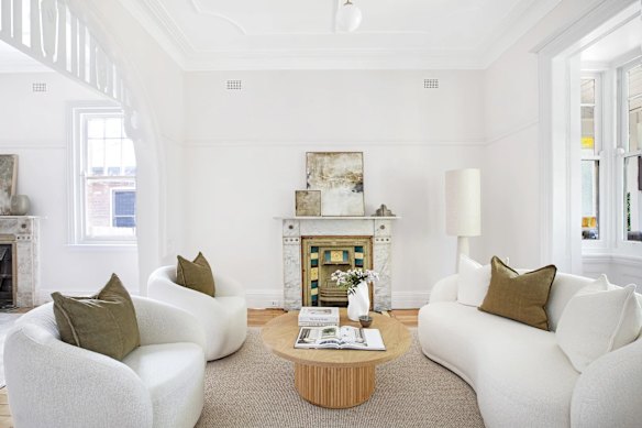 The heritage home retained many of its original features, including timberwork and fireplaces.