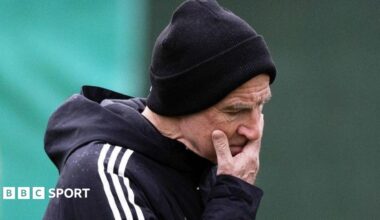 Celtic's Martin O'Neill during training