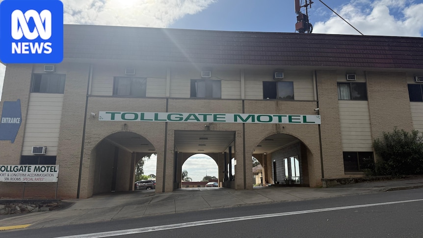 Multiple police vehicles attend Tollgate Motel to investigate unexplained infant death
