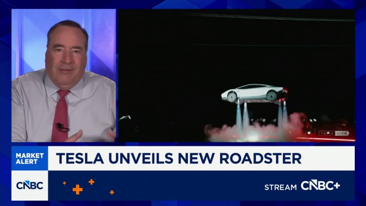 Tesla unveils long-delayed Roadster, showing off its 'flying car' ambitions