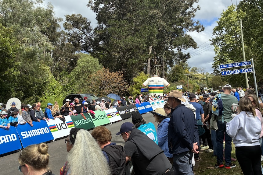 Crowds line the streets of Nannup for the weekend's racing.