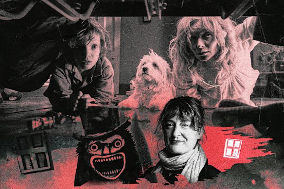 Jennifer Kent, bottom right, with images from The Babadook.