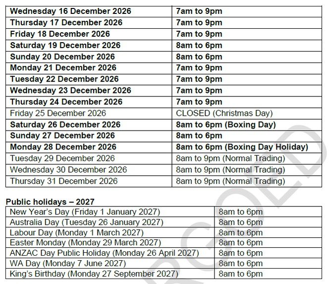 Extended trading hours.