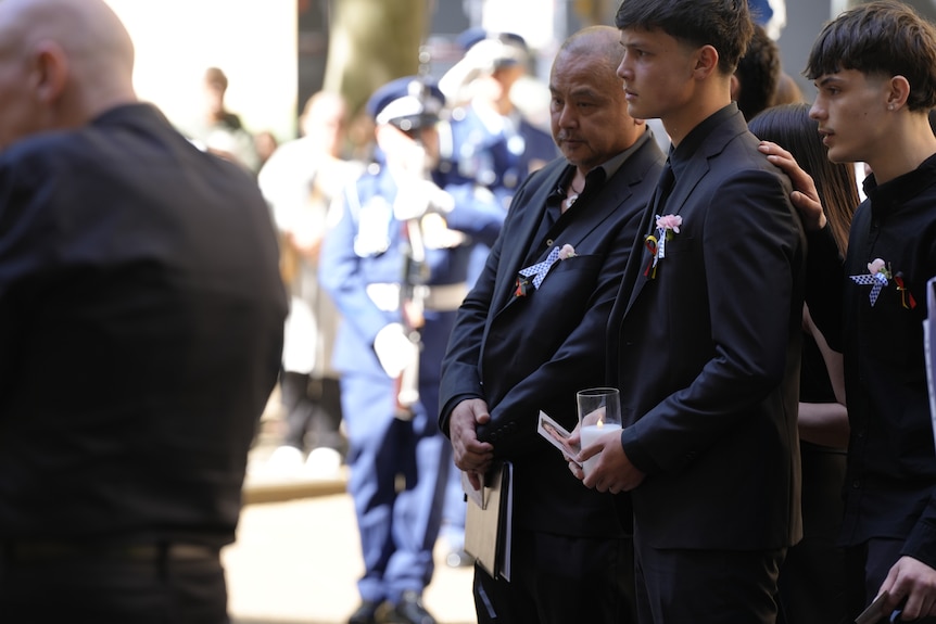 Mia Lay's father Clem Lay outside St Andrew's Cathedral.