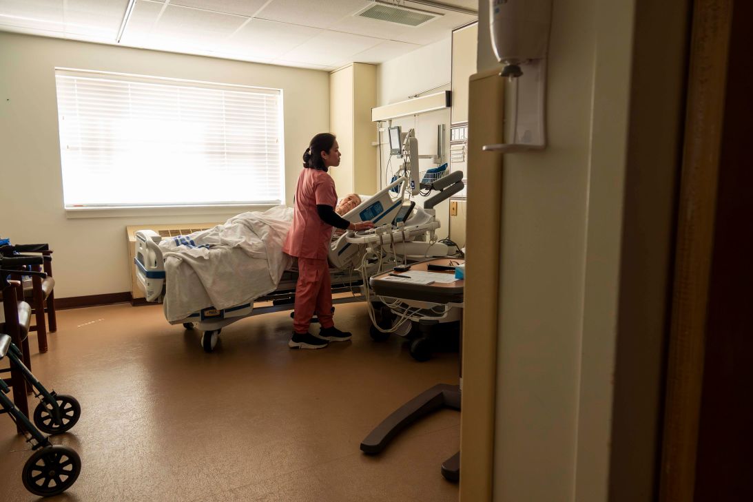 Marichu takes a portable ultrasound machine to check in on patients when they cannot come to her office for appointments at West River Health Services.