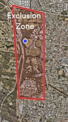 Residents within the PSPA exclusion zone have been told to stay bindoors. 