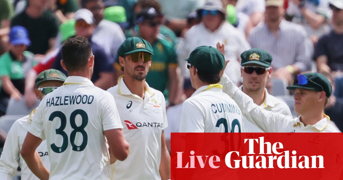 Starc strikes back as Australia dismiss South Africa for 329 on day one of third Test – as it happened | Cricket