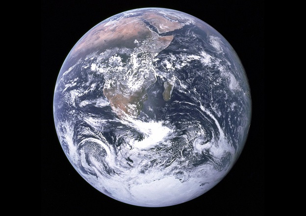 A NASA picture of the whole Earth as seen from space