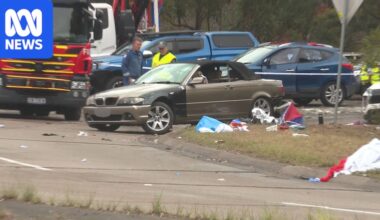 Multiple people injured as car hits crowd at Knights grand final farewell in Newcastle