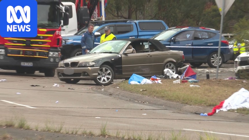 Multiple people injured as car hits crowd at Knights grand final farewell in Newcastle