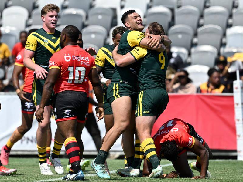 The Australians proved far too strong for PNG in the Prime Minister's XIII game in Port Moresby. Photo: HANDOUT/NRL PHOTOS