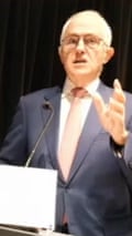 Malcolm Turnbull says faith in Aukus nuclear submarines deal is ‘stark staring bonkers’ – video