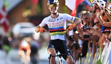 Demi Vollering (Netherlands) wins the European road race championships on October 03, 2026 in Sencur, Slovenia. (Photo: Szymon Gruchalski/Getty Images)