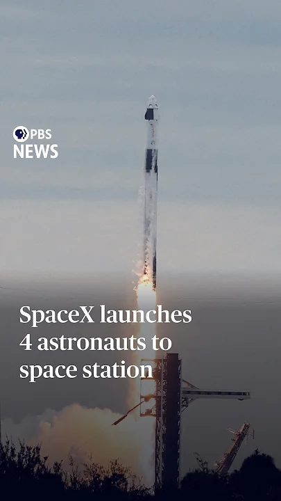 SpaceX launches 4 astronauts to space station - YouTube