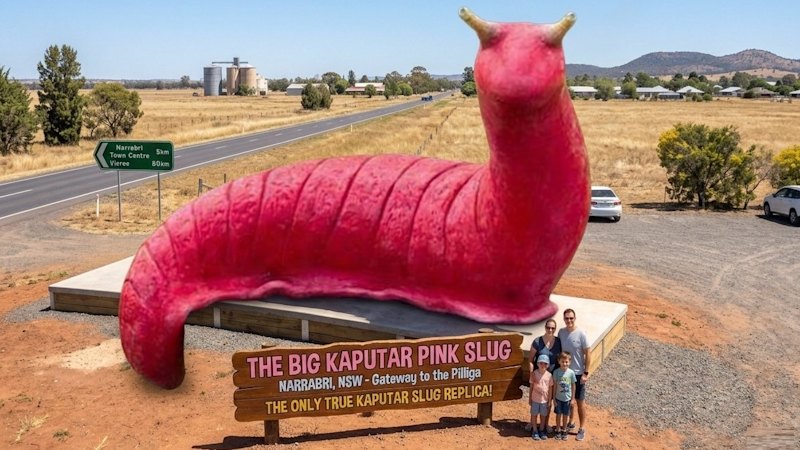 Narrabri giant pink slug monument: How the NSW town plans to celebrate the endangered Mount Kaputar land mollusc