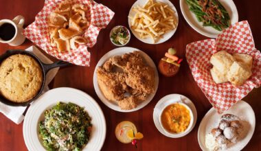 Southern Comfort Food Restaurant Dinner Spread