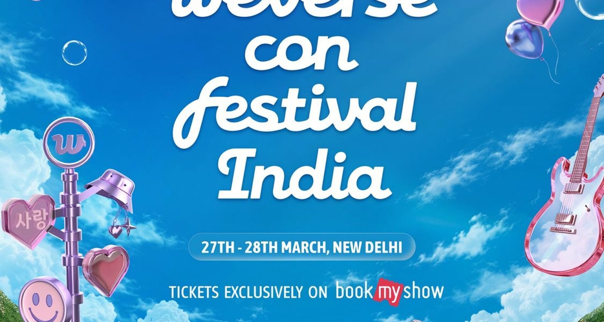 The official main poster for Weverse Con Festival India, taking place March 27–28 in New Delhi / Courtesy of HYBE