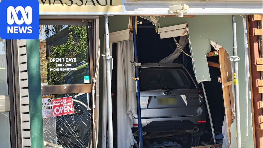 Five people injured after car driven into shopfront in Canberra's south