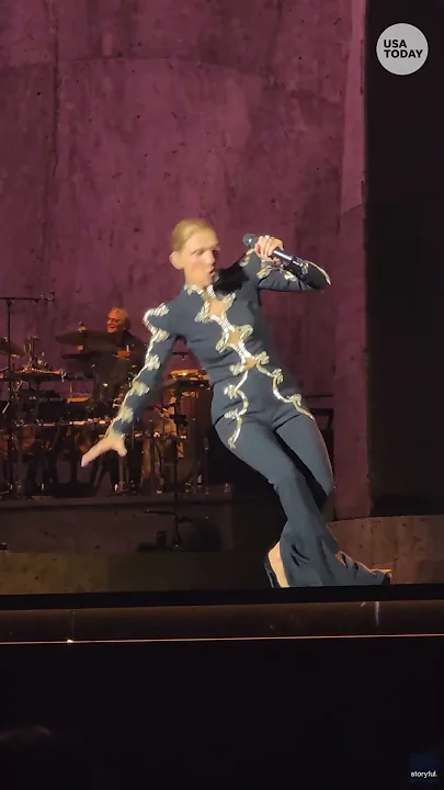 Celine Dion recovers after onstage fall during Paris show - YouTube
