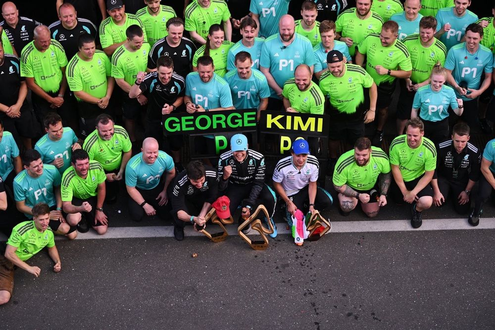 Andrea Kimi Antonelli, Mercedes, George Russell, Mercedes, Toto Wolff, Mercedes