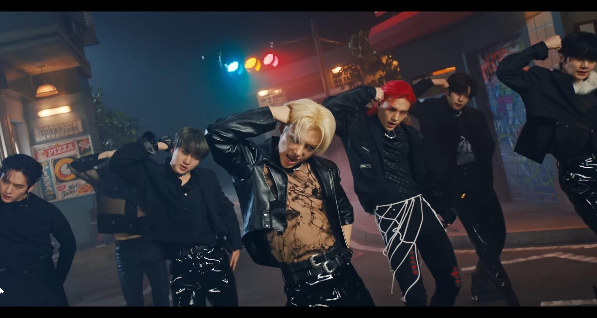 A scene from the music video for Stray Kids’ “Maniac.” Courtesy of JYP Entertainment