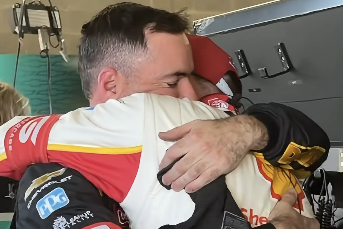 Video captures emotional moment between brothers after Bathurst 1000 boilover