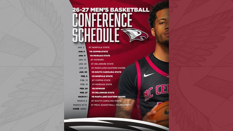NCCU Men’s Basketball Releases MEAC Schedule