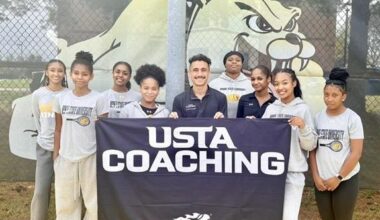 Bowie State Women’s Tennis Completes USTA Coaching Training to Support Youth Development in the Community