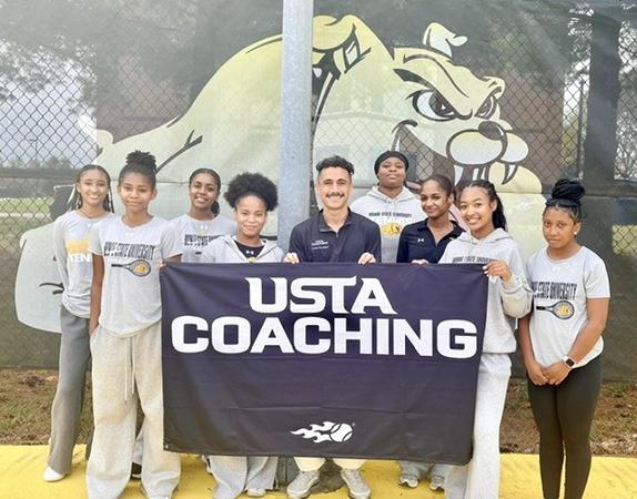 Bowie State Women’s Tennis Completes USTA Coaching Training to Support Youth Development in the Community