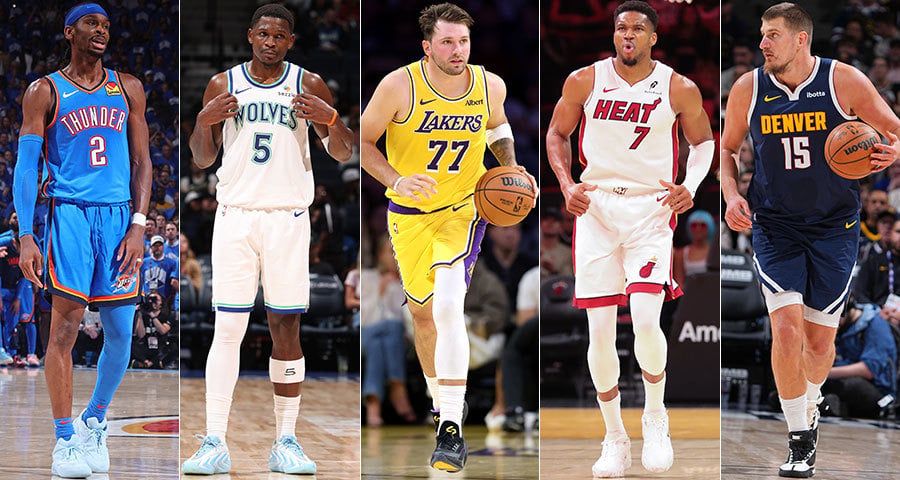 Shai Gilgeous-Alexander, Anthony Edwards, Luka Dončić, Giannis Antetokounmpo, Nikola Jokić