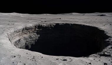 Giant Hole Crater Moon