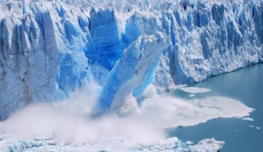 Melting Ice Glacier Collapse Perito Moreno Argentina