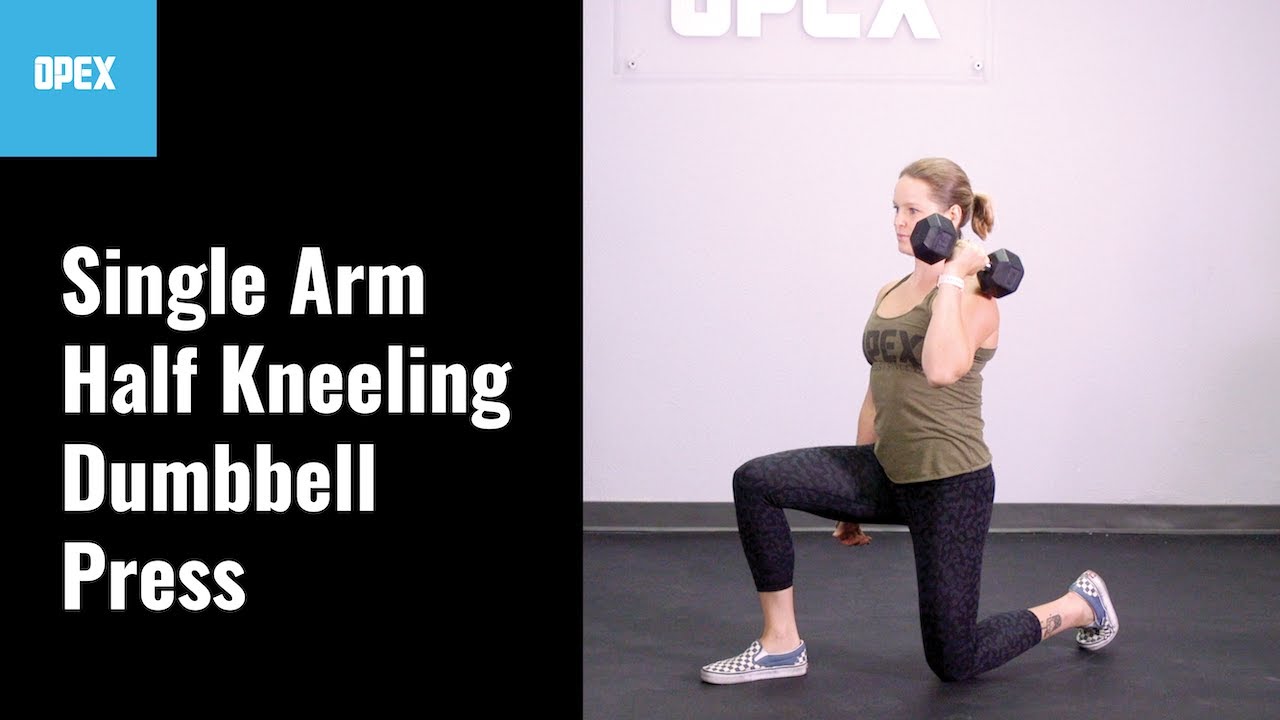 Single Arm Half Kneeling Dumbbell Press - OPEX Exercise Library - YouTube