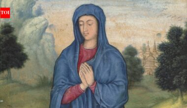Around 1600, a Mughal artist painted the Virgin Mary after European images reached Emperor Akbar's court; 426 years later, the tiny painting sold in London for £152,400, more than three times its highest estimate