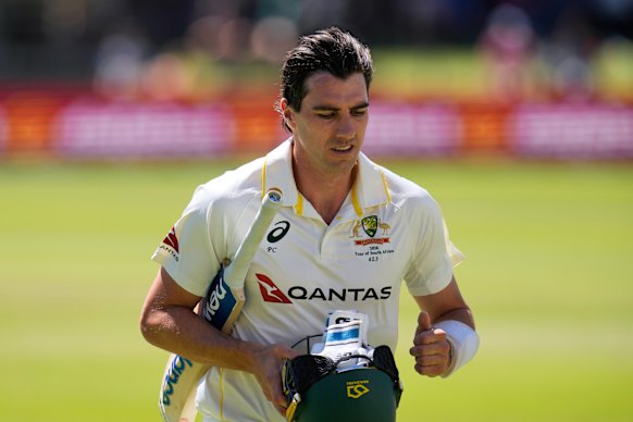 It was a first-innings capitulation for Pat Cummins’ men.