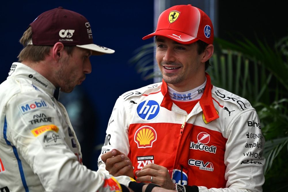 Charles Leclerc and Max Verstappen battled wheel-to-wheel at the start of the Austin showdown