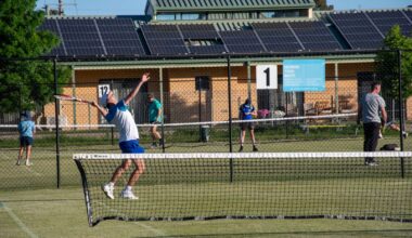 Top tennis players hitting their straps