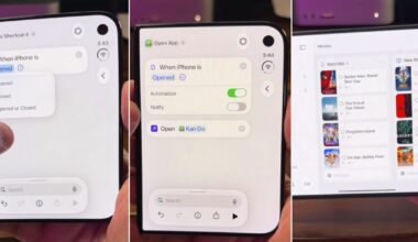 Watch the iPhone Duo run a Shortcuts automation when it is opened or closed