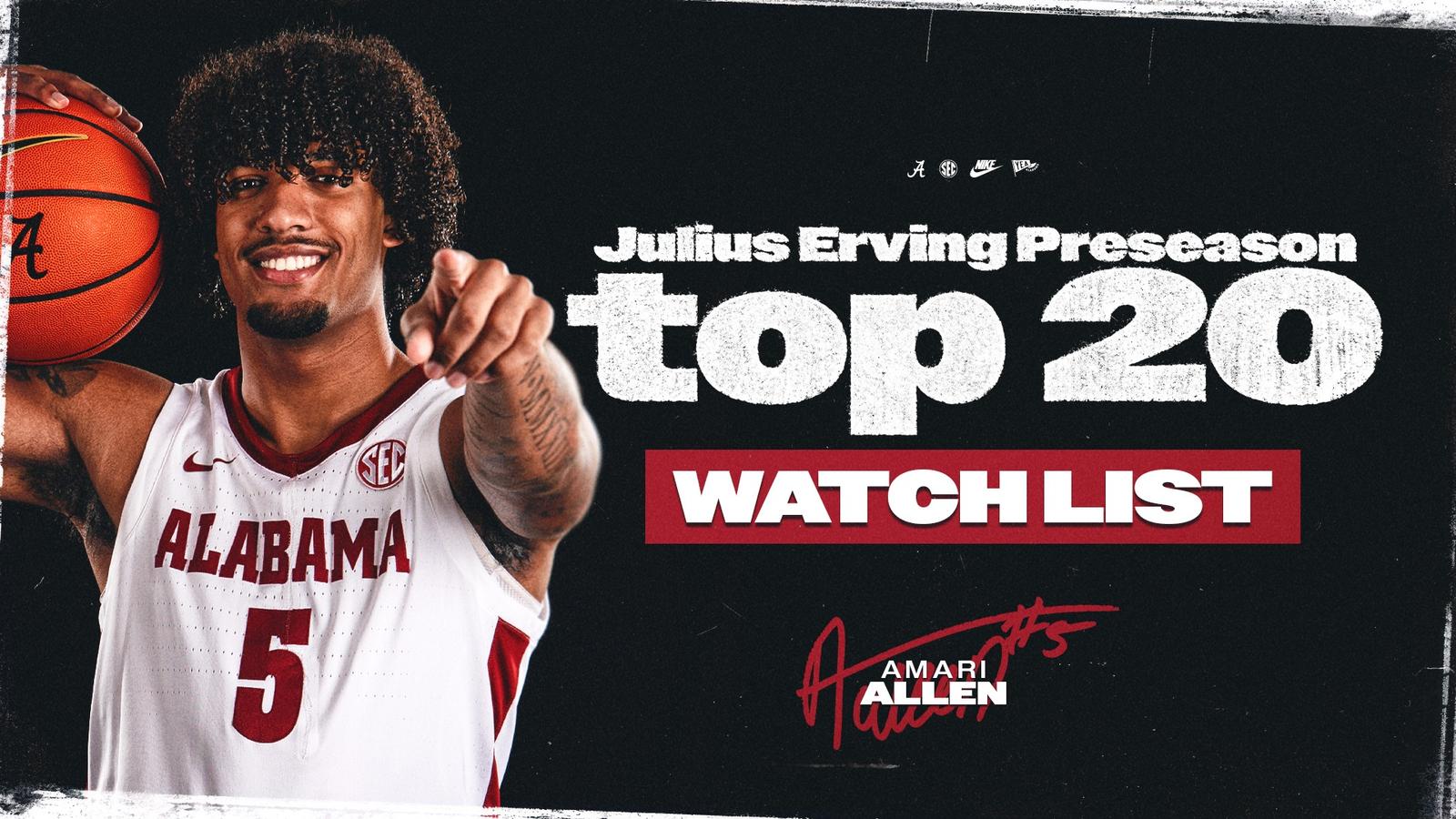 Amari Allen Named to the 2026-27 Julius Erving Award Watch List