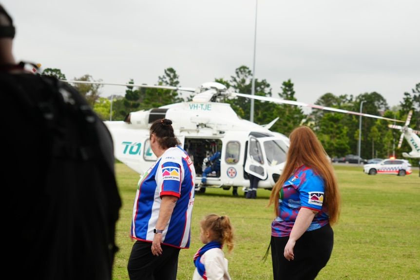 Knights supporter heli shot
