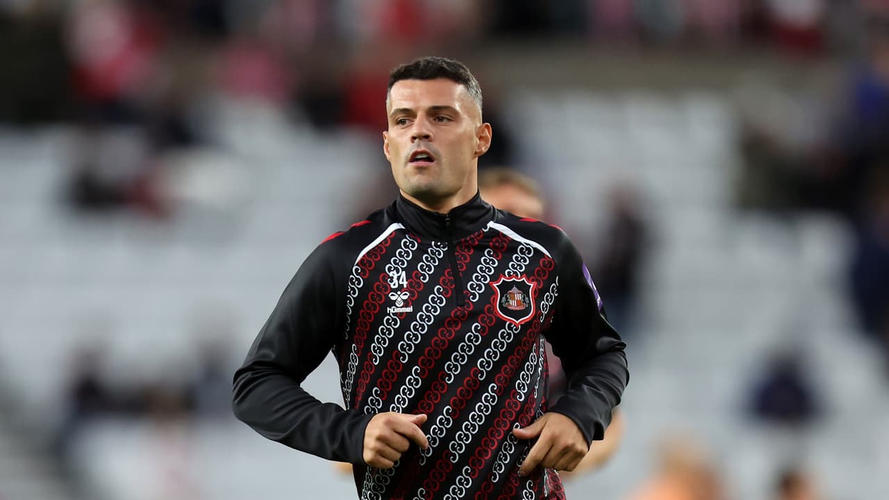 <p>SUNDERLAND, ENGLAND - SEPTEMBER 12: Granit Xhaka of Sunderland warms up before the Premier League 2026/27 match between Sunderland and Arsenal FC at Stadium of Light on September 12, 2026 in Sunderland, England. (Photo by WM Sport Media/Getty Images)</p>