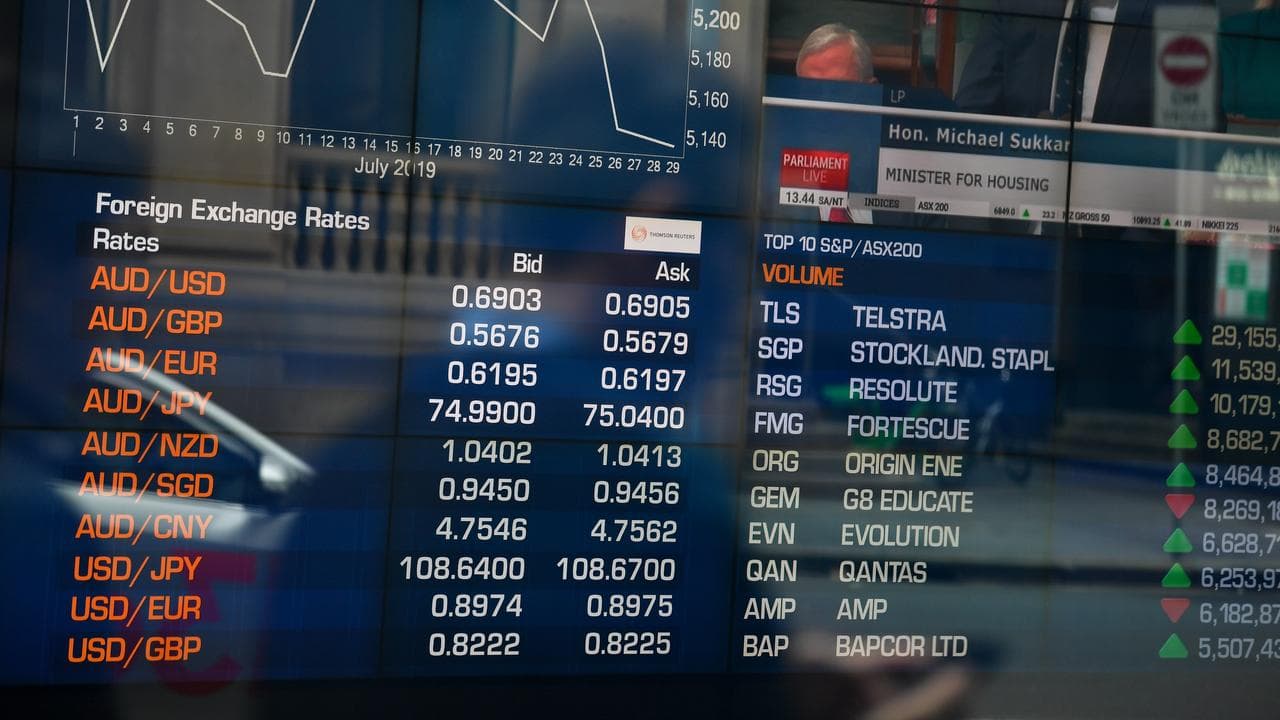 An ASX indicator board (file image)